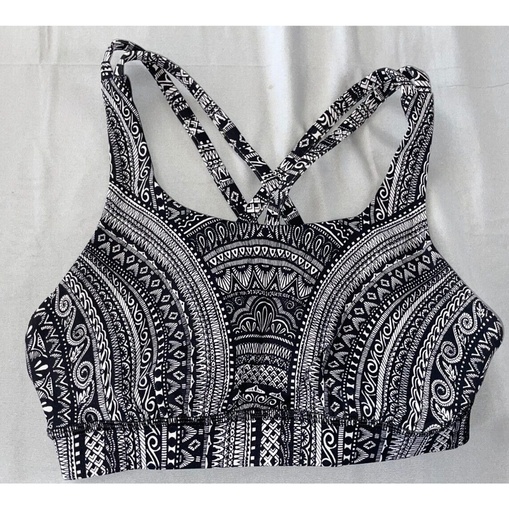 Lululemon Energy Bra Nulux Boho Tribal Print Women's Size 4